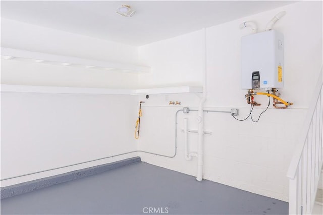 interior space featuring water heater