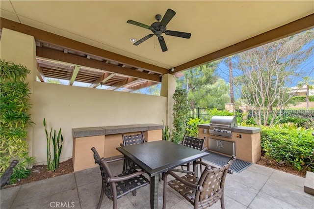 13 Goldenrod, Lake Forest, CA 92630 - view of patio / terrace with outdoor dining area and ceiling fan