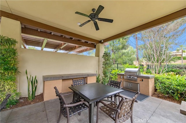 13 Goldenrod, Lake Forest, CA 92630 - view of patio / terrace with outdoor dining area and ceiling fan