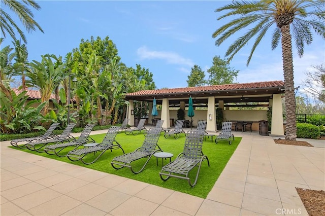 13 Goldenrod, Lake Forest, CA 92630 - view of property's community with a patio area and a lawn