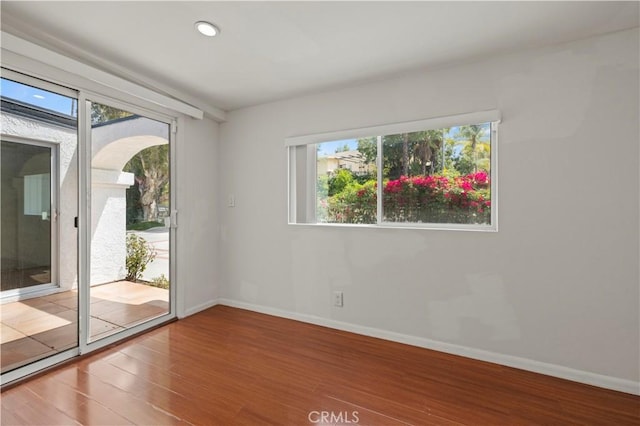 4250 Louise Ave, Encino, CA 91316 - unfurnished room with recessed lighting, baseboards, and wood finished floors