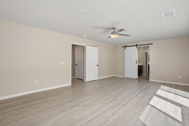 750 Arbor Glen Ln, Vista, CA 92081 - empty room with a ceiling fan, baseboards, visible vents, and light wood-type flooring