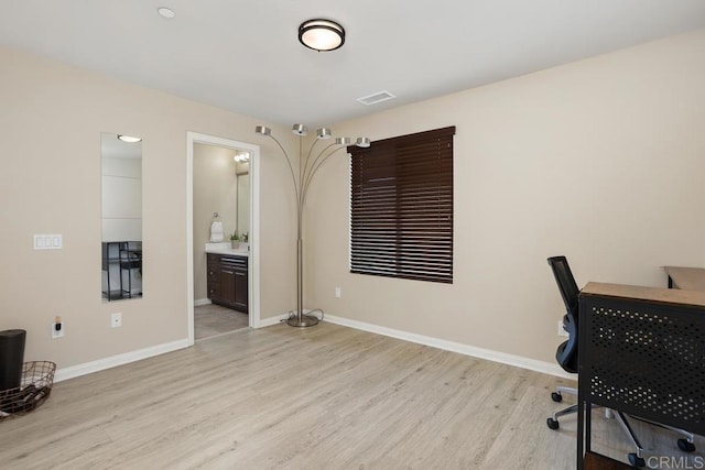 750 Arbor Glen Ln, Vista, CA 92081 - office space with light wood-style floors, baseboards, and visible vents