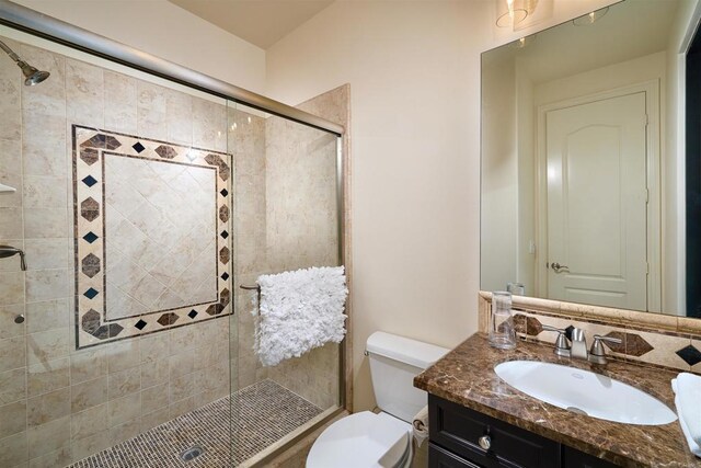 6981 Corte Langosta, Carlsbad, CA 92009 - full bathroom featuring a shower stall, vanity, and toilet