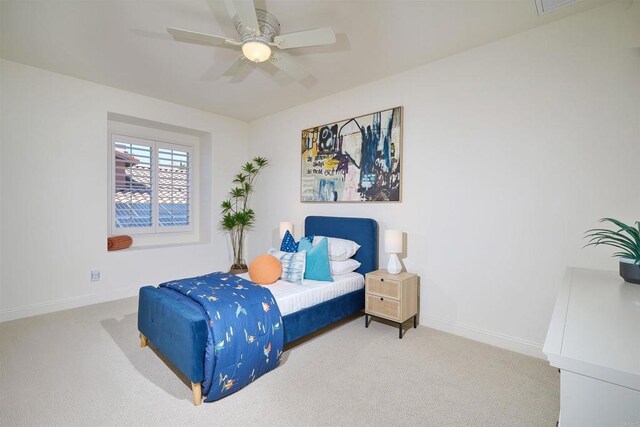 6981 Corte Langosta, Carlsbad, CA 92009 - bedroom featuring carpet flooring, baseboards, and ceiling fan