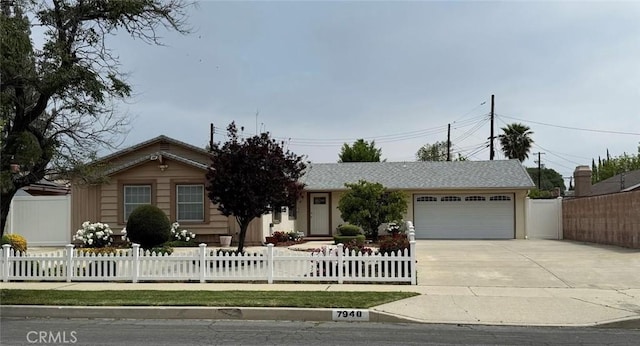 7940 Lena Ave, West Hills, CA 91304 - view of front facade featuring an attached garage, driveway, and a fenced front yard
