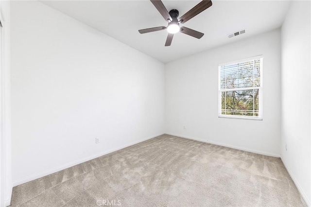 6410 Eucalyptus Ave, Chino, CA 91710 - unfurnished room featuring carpet floors, a ceiling fan, baseboards, and visible vents