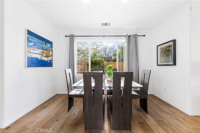 6410 Eucalyptus Ave, Chino, CA 91710 - dining room with baseboards, visible vents, and wood finished floors