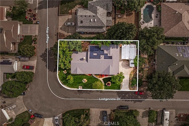 bird's eye view featuring a residential view
