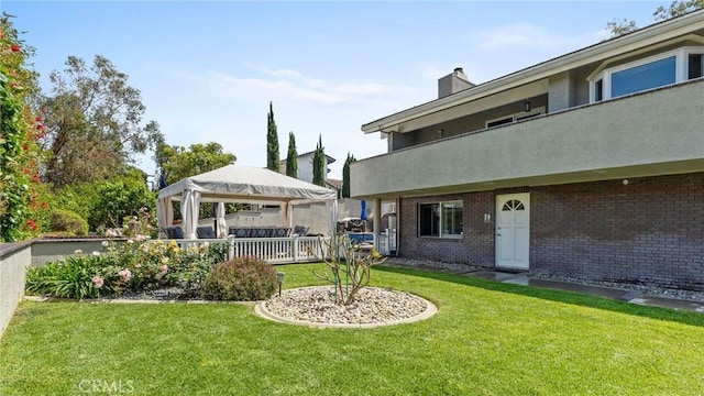 12782 Periwinkle Dr, North Tustin, CA 92705 - view of green lawn featuring a gazebo