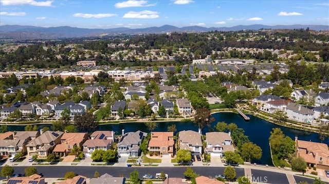 27020 Island Rd, Valencia, CA 91355 - aerial view of property's location featuring nearby suburban area and a water and mountain view