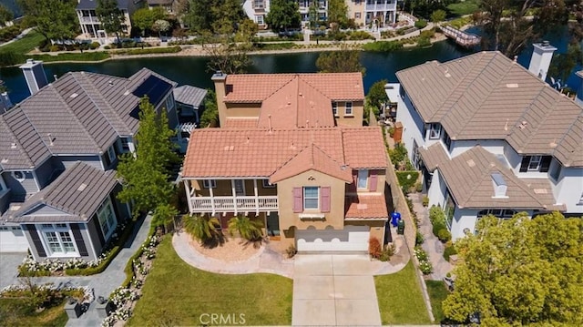 27020 Island Rd, Valencia, CA 91355 - aerial perspective of suburban area with a large body of water