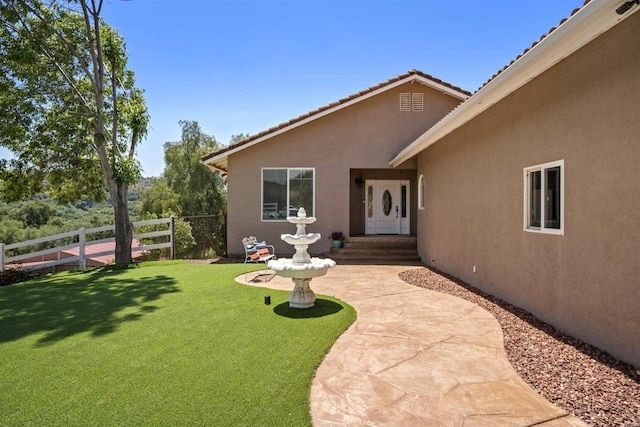 exterior space with fence