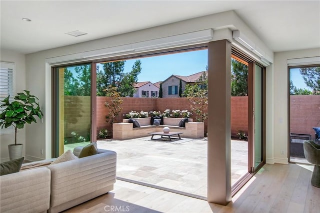 118 Tritone, Irvine, CA 92602 - entryway featuring light wood-style floors and baseboards
