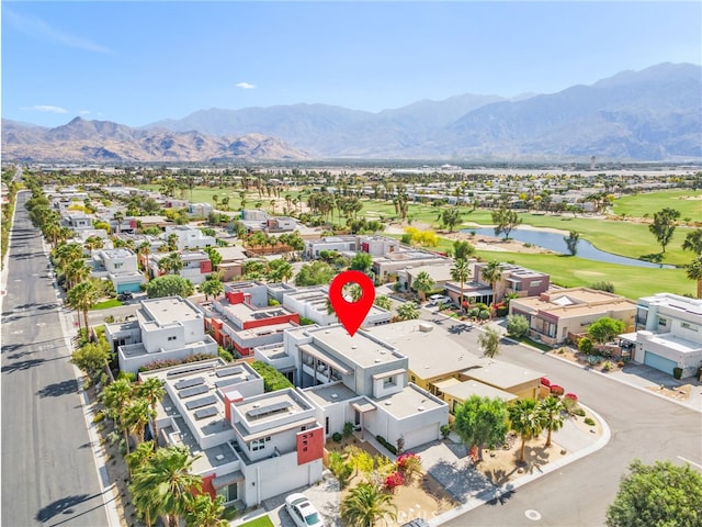 4934 Herzog Way, Palm Springs, CA 92262 - aerial view of residential area featuring a water and mountain view and a golf course