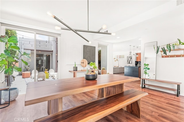 4934 Herzog Way, Palm Springs, CA 92262 - dining space featuring light wood finished floors
