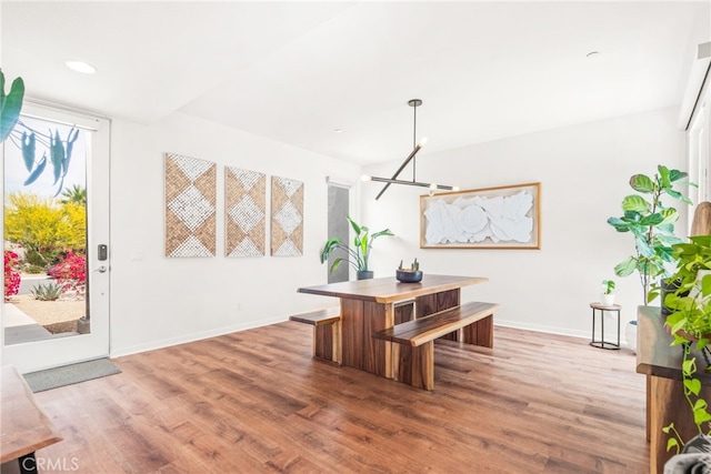 4934 Herzog Way, Palm Springs, CA 92262 - dining space featuring wood finished floors and baseboards