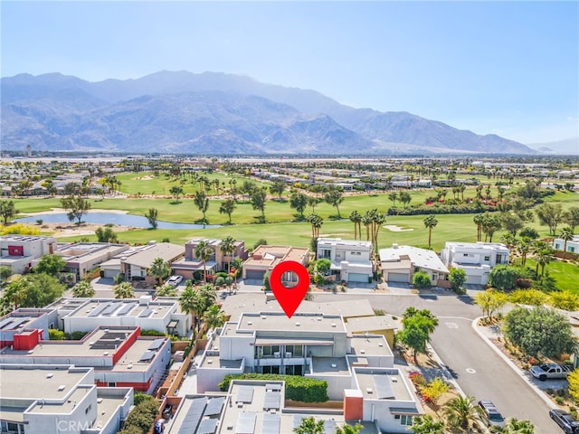 4934 Herzog Way, Palm Springs, CA 92262 - aerial view of residential area with a golf club and a water and mountain view