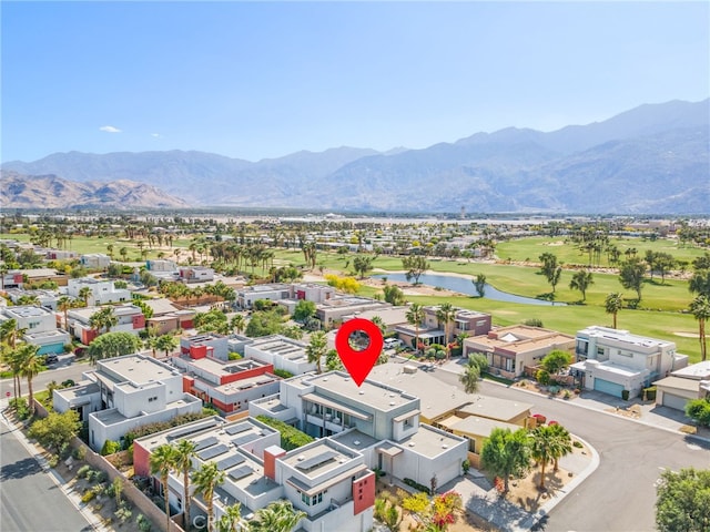 4934 Herzog Way, Palm Springs, CA 92262 - aerial perspective of suburban area with a golf club and a water and mountain view