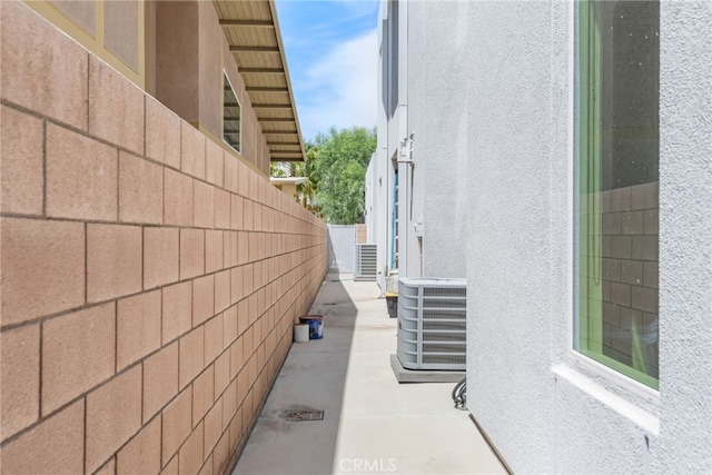 4934 Herzog Way, Palm Springs, CA 92262 - view of home's exterior featuring a central air condition unit and stucco siding