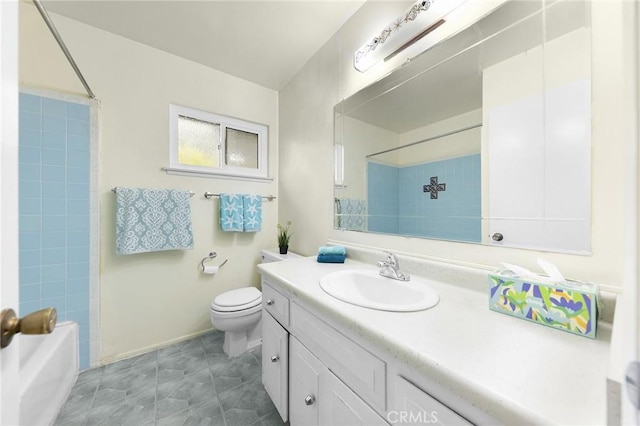 18502 Bellorita St, Rowland Heights, CA 91748 - full bathroom featuring vanity, toilet, and shower / bathtub combination