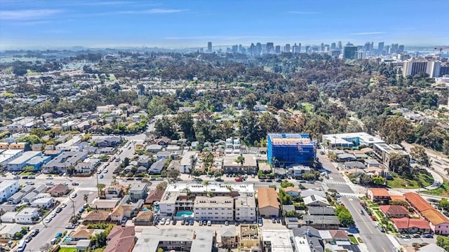 bird's eye view with a view of city