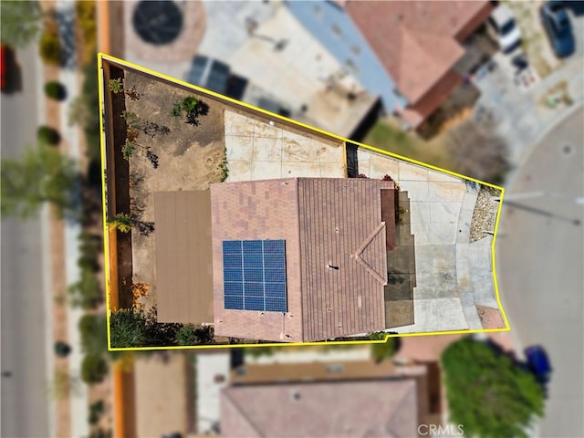 9331 Sapphire Ave, Hesperia, CA 92344 - view from above of property featuring property parcel outlined