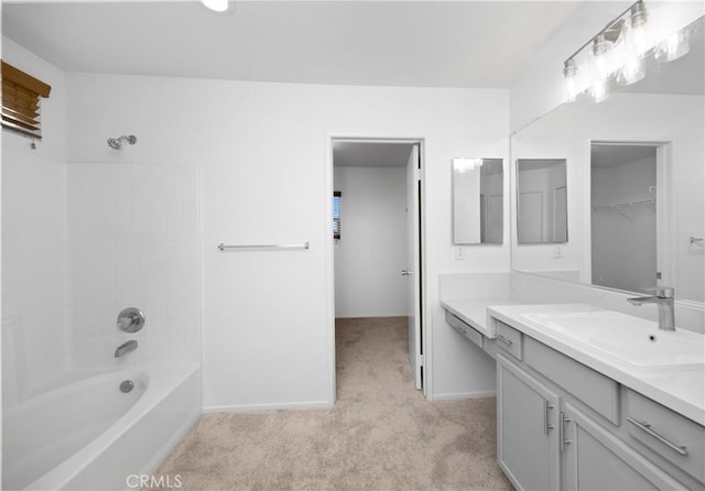 9331 Sapphire Ave, Hesperia, CA 92344 - full bathroom with vanity, shower / tub combination, and baseboards
