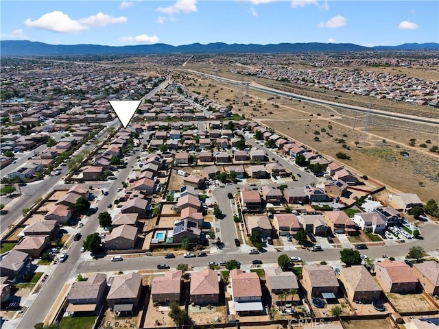 9331 Sapphire Ave, Hesperia, CA 92344 - aerial view of property and surrounding area featuring mountains and nearby suburban area