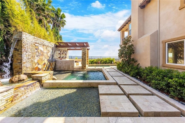 pool with fence