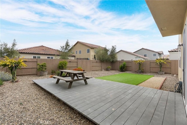 4575 Castillo Dr, Guadalupe, CA 93434 - wooden terrace with a fenced backyard and a residential view