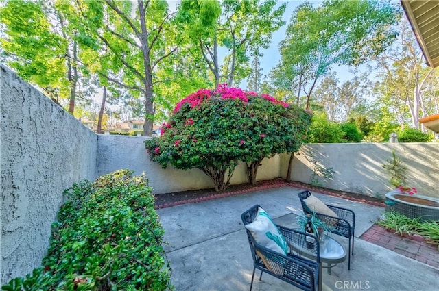 view of patio with a fenced backyard