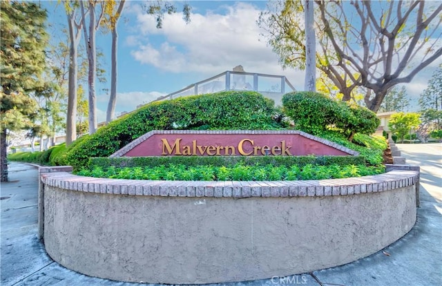 view of community sign