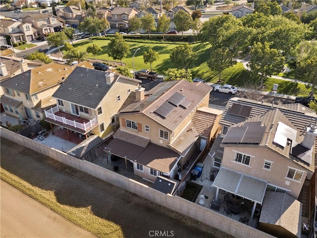 drone / aerial view with a residential view