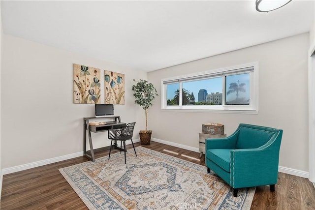 545 Chestnut Ave Unit 202, Long Beach, CA 90802 - home office featuring baseboards and wood finished floors