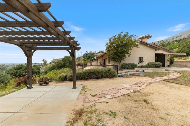 845 N Glendora Ave, Glendora, CA 91741 - view of yard featuring a patio, an outdoor fire pit, and a pergola