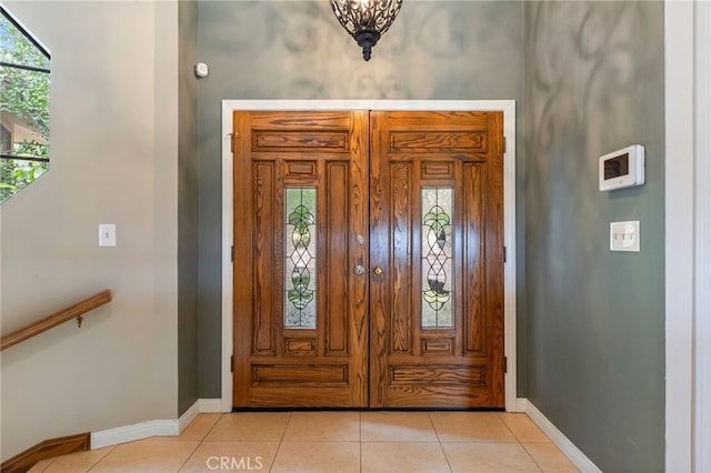845 N Glendora Ave, Glendora, CA 91741 - entryway featuring baseboards, light tile patterned floors, and a healthy amount of sunlight