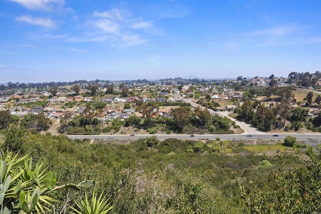 bird's eye view with a residential view