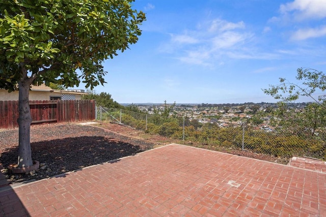 view of patio with fence