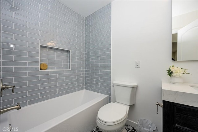 4548 Jade St, Los Angeles, CA 90032 - bathroom featuring vanity, baseboards, a premium fireplace, and toilet