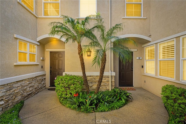7353 W Ellena W Unit 83, Rancho Cucamonga, CA 91730 - property entrance with stucco siding and stone siding