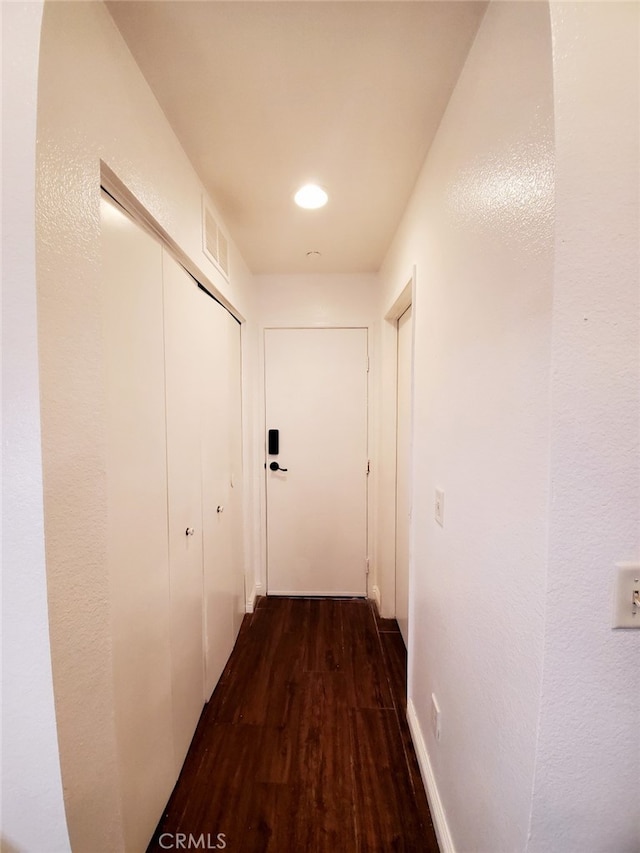 7353 W Ellena W Unit 83, Rancho Cucamonga, CA 91730 - hall with dark wood-style flooring and recessed lighting