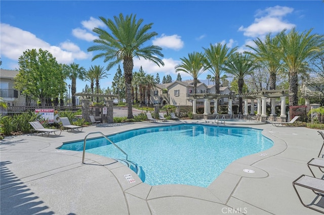 7353 W Ellena W Unit 83, Rancho Cucamonga, CA 91730 - community pool with a pergola and a patio