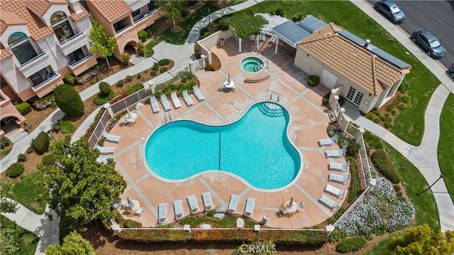 18114 Erik Ct Unit 5131, Canyon Country, CA 91387 - bird's eye view of a pool