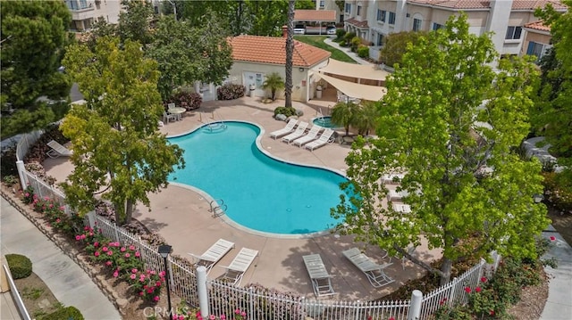 18114 Erik Ct Unit 5131, Canyon Country, CA 91387 - community pool featuring a patio and fence
