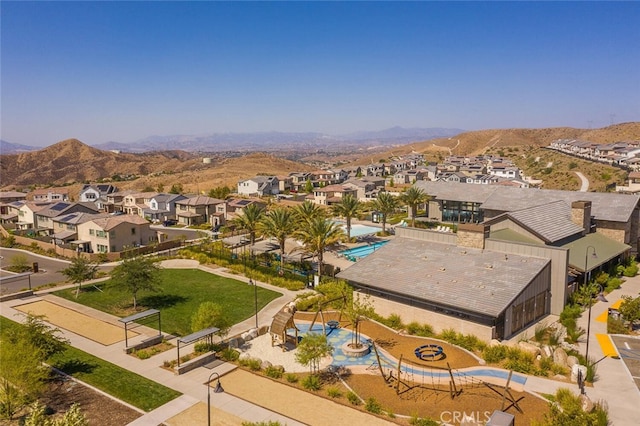 18147 Jupiter Ln, Saugus, CA 91350 - aerial view of residential area with a mountain backdrop