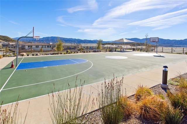 18147 Jupiter Ln, Saugus, CA 91350 - view of basketball court with community basketball court and a mountain view