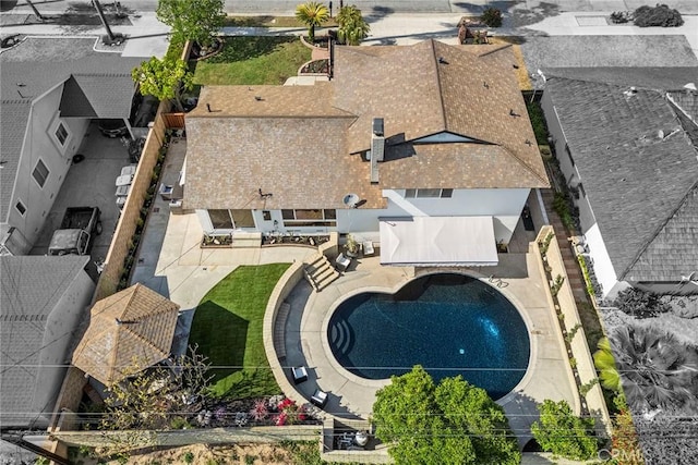1110 Arbolita Dr, La Habra, CA 90631 - aerial view of a pool area