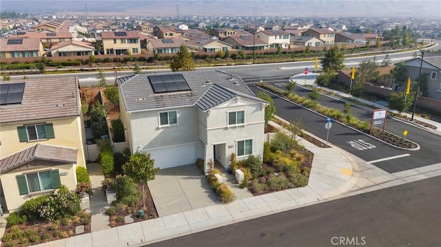 drone / aerial view with a residential view