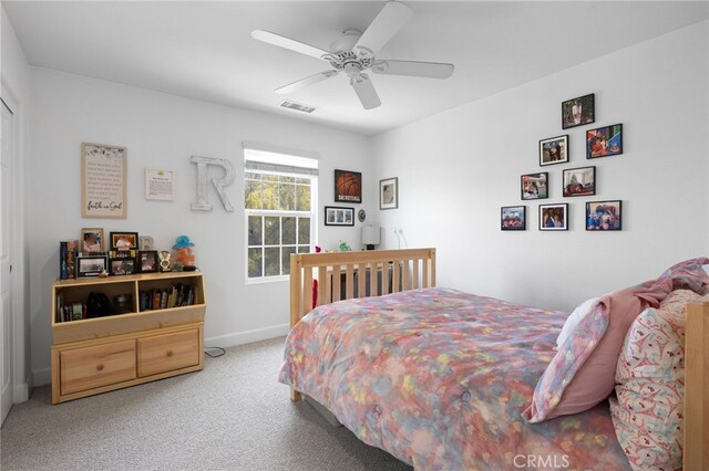 1526 Cole Ln, Upland, CA 91784 - bedroom with carpet flooring, baseboards, and a ceiling fan
